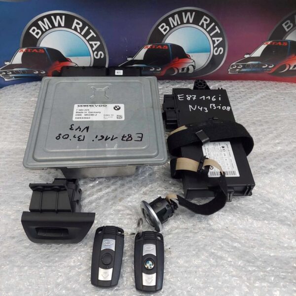 Κομπλέ σετ εγκέφαλος  N43 κινητήρας με κλειδιά και immobilizer